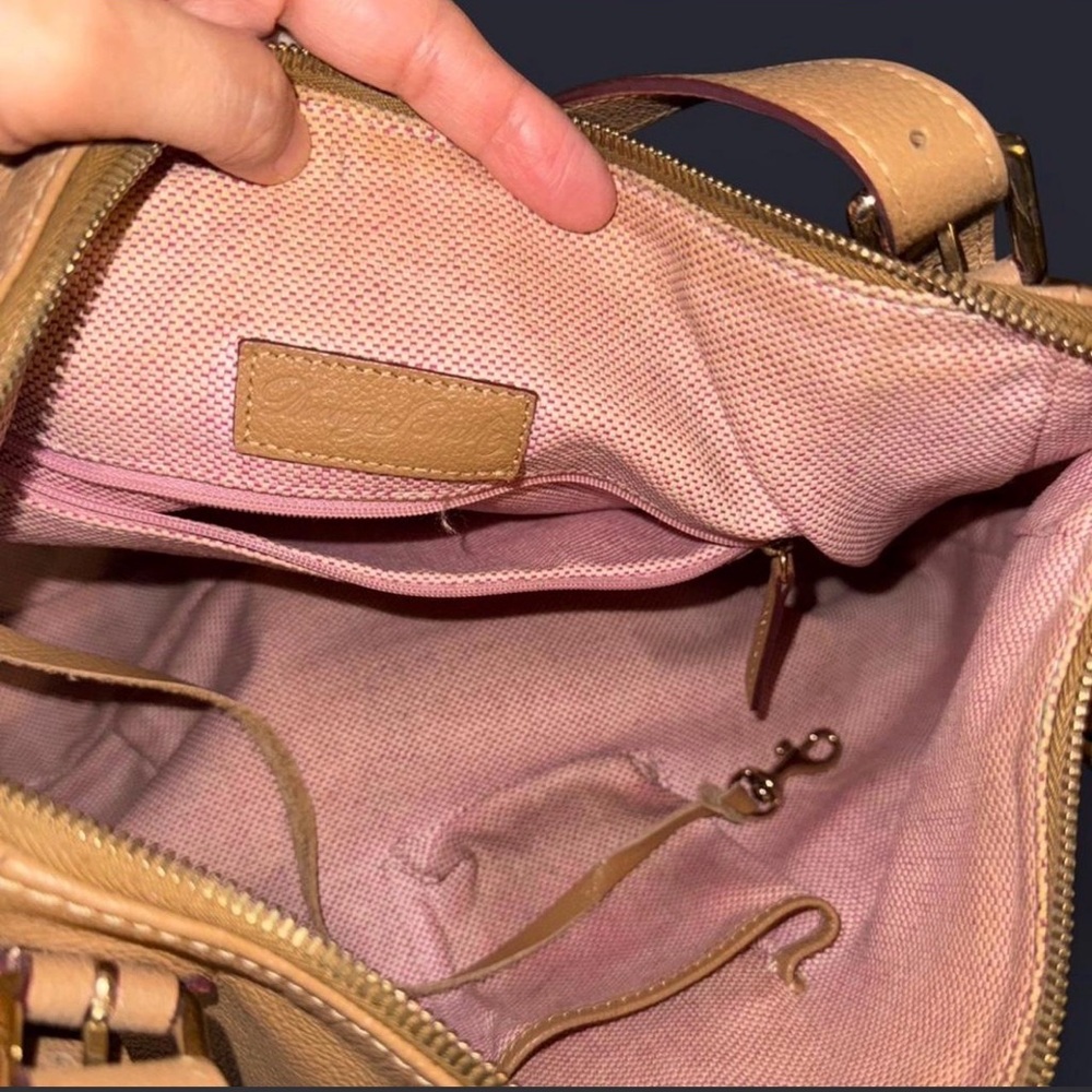 Dooney & Bourke Caramel Leather Shoulder Bag. Measurements in pics. - Picture 9 of 9